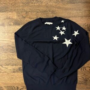 Zadig & Voltaire Midnight Blue Sweater with White Stars